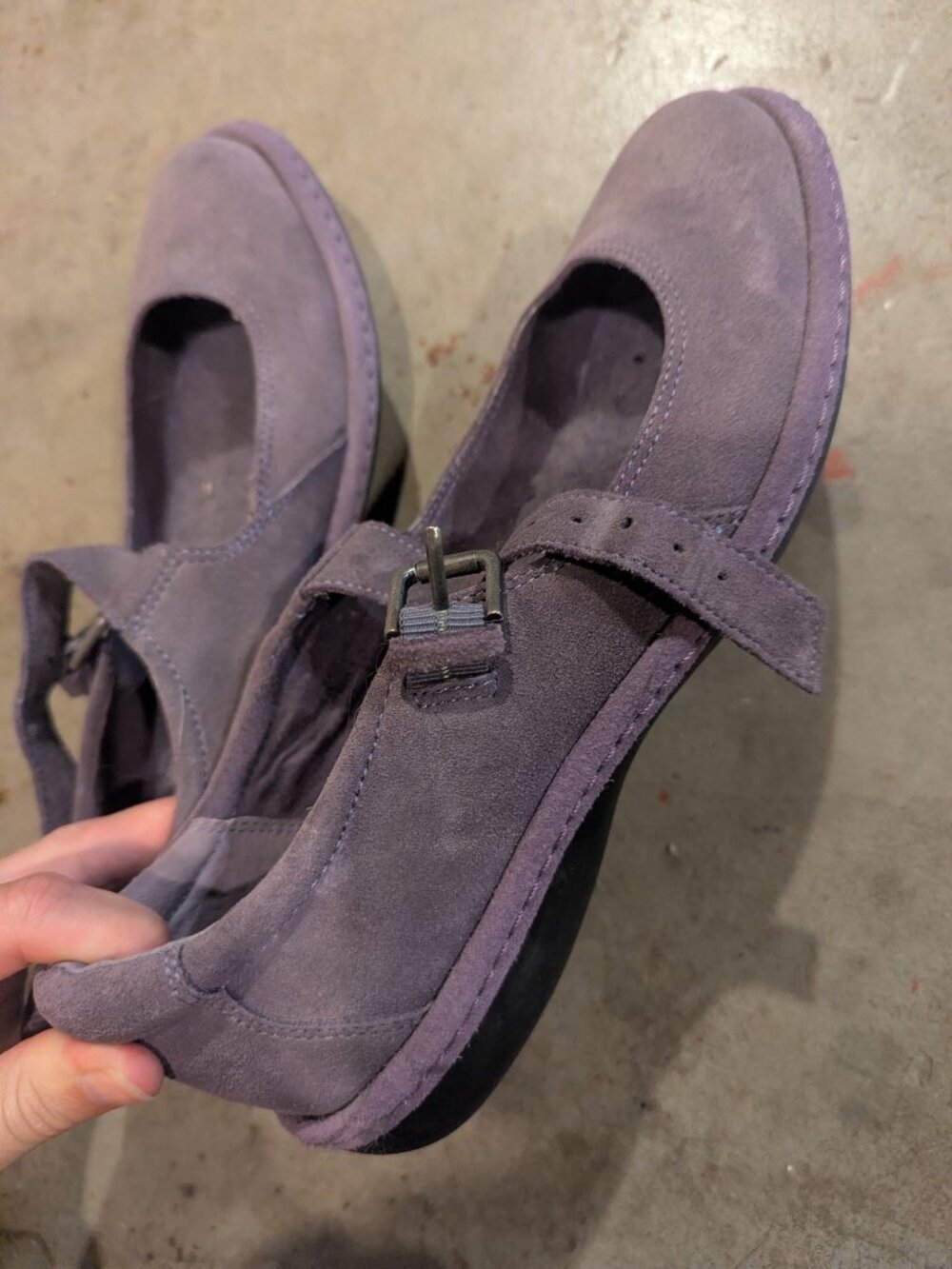 Land's End Purple US 6.5 Mary Janes